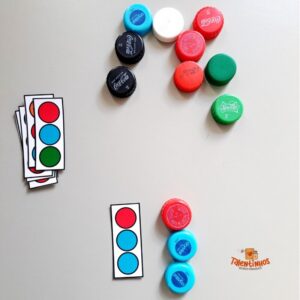 Brincadeiras Cores com Tampinhas